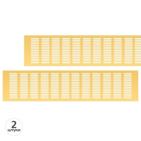 Вентиляционная решетка Благовест золото (500x120 мм) (2шт.)