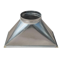 Переход c прямоугольного на круглое сечение (оц. сталь) 500х300-d250