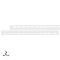 Вентиляционная решетка Благовест белая (500x40 мм) (2шт.)