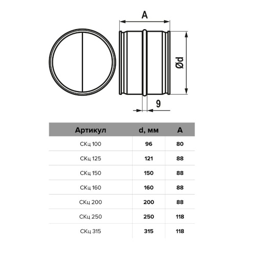 Обратный клапан ЭРА СКц-200
