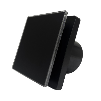 Вентилятор вытяжной с таймером Seicoi 100 Matt Black Glass SNAD04-01D