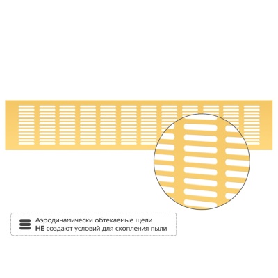 Вентиляционная решетка Благовест золото (500x100 мм)
