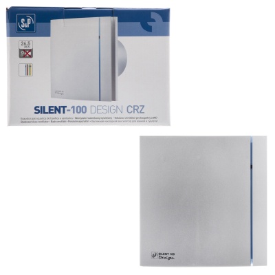 Вентилятор вытяжной с таймером Soler Palau SILENT-100 CRZ SILVER DESIGN 3C