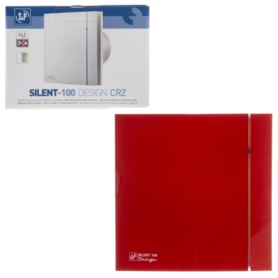 Вентилятор вытяжной с таймером Soler Palau SILENT-100 CRZ RED DESIGN 4C