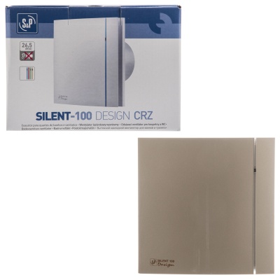 Вентилятор вытяжной с таймером Soler Palau SILENT-100 CRZ CHAMPAGNE DESIGN 4C