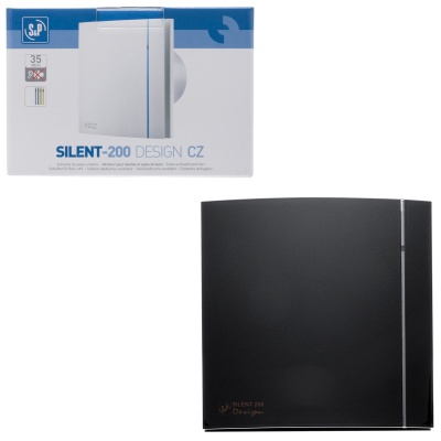 Вытяжной вентилятор Soler Palau SILENT-200 CZ BLACK DESIGN 4C
